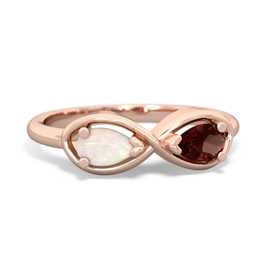 Opal Infinity 14K Rose Gold ring R5050