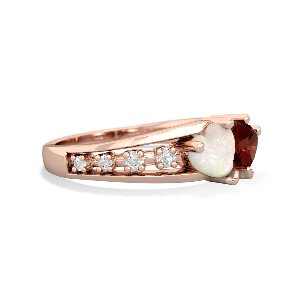 Opal Heart To Heart 14K Rose Gold ring R3342