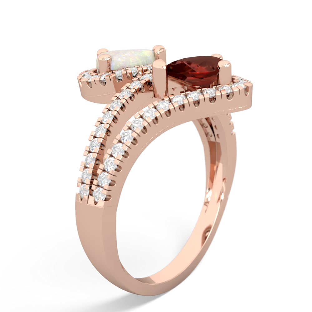 Opal Diamond Dazzler 14K Rose Gold ring R3000