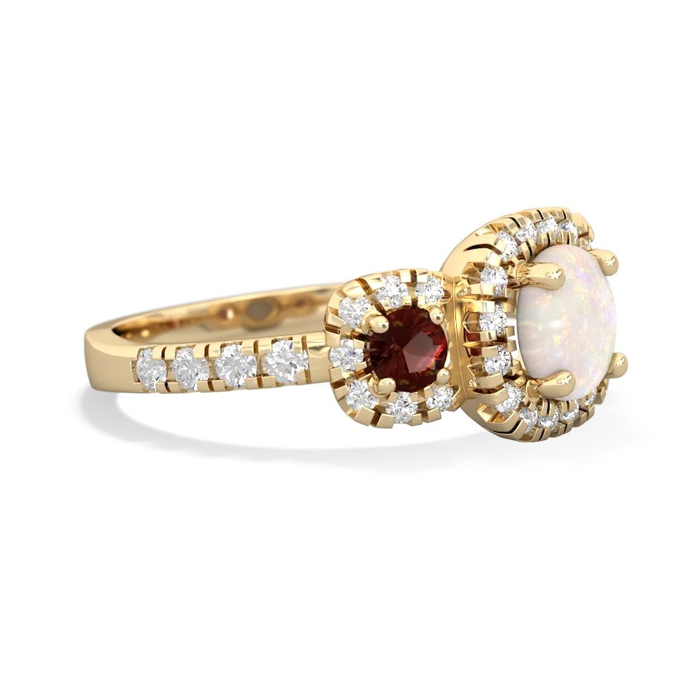 Opal Regal Halo 14K Yellow Gold ring R5350