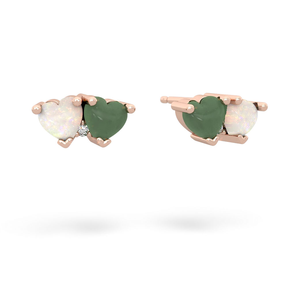 Opal Sweethearts 14K Rose Gold earrings E5260