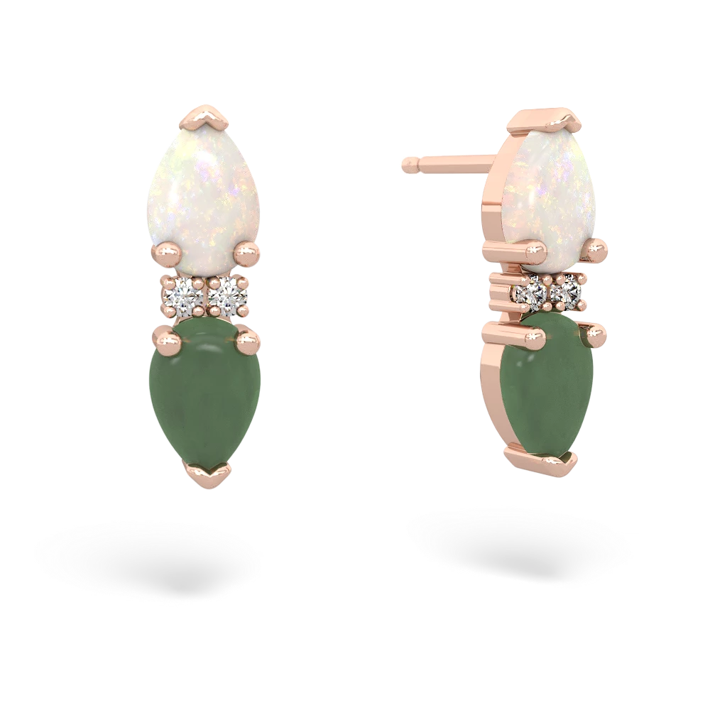 Opal Bowtie Drop 14K Rose Gold earrings E0865