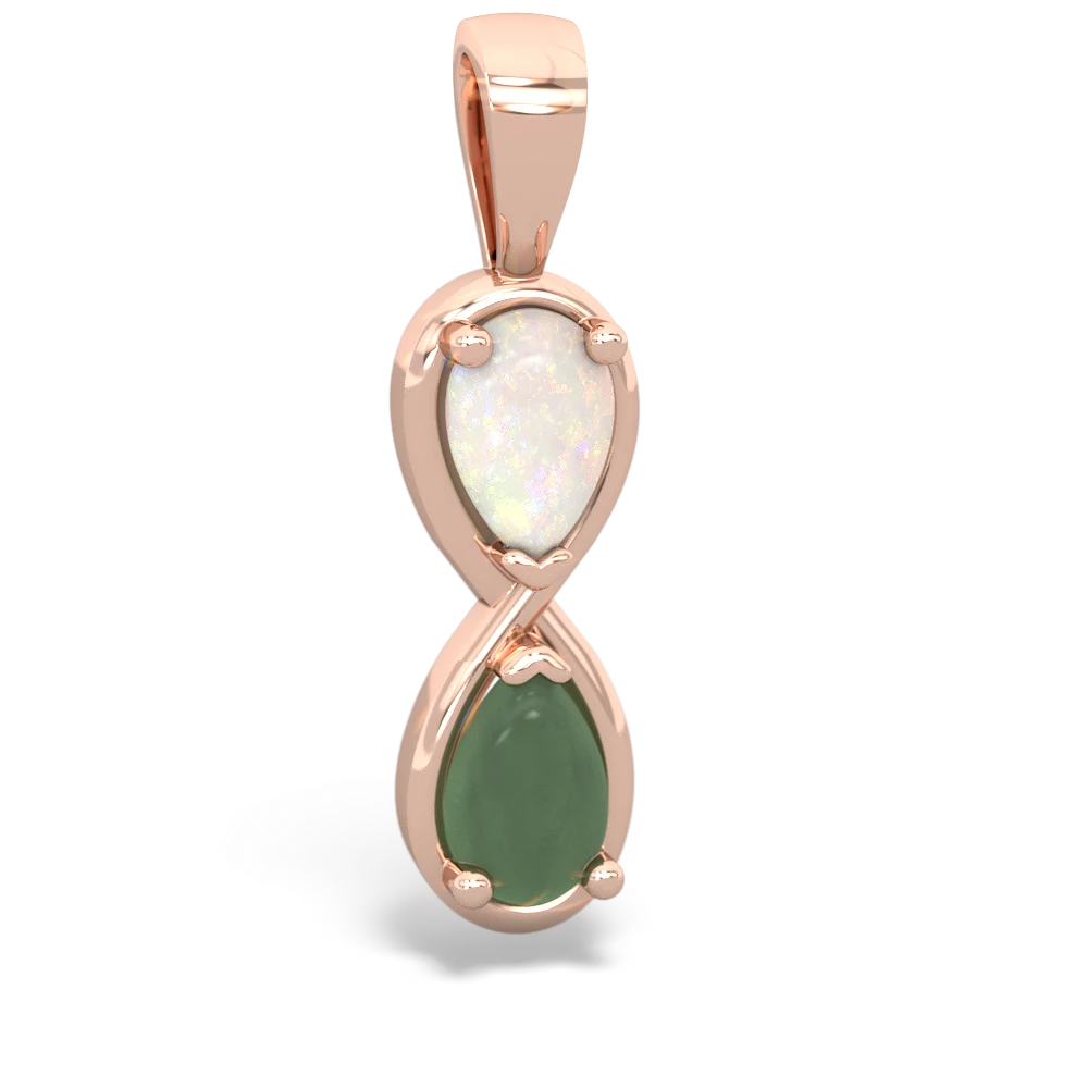 Opal Infinity 14K Rose Gold pendant P5050