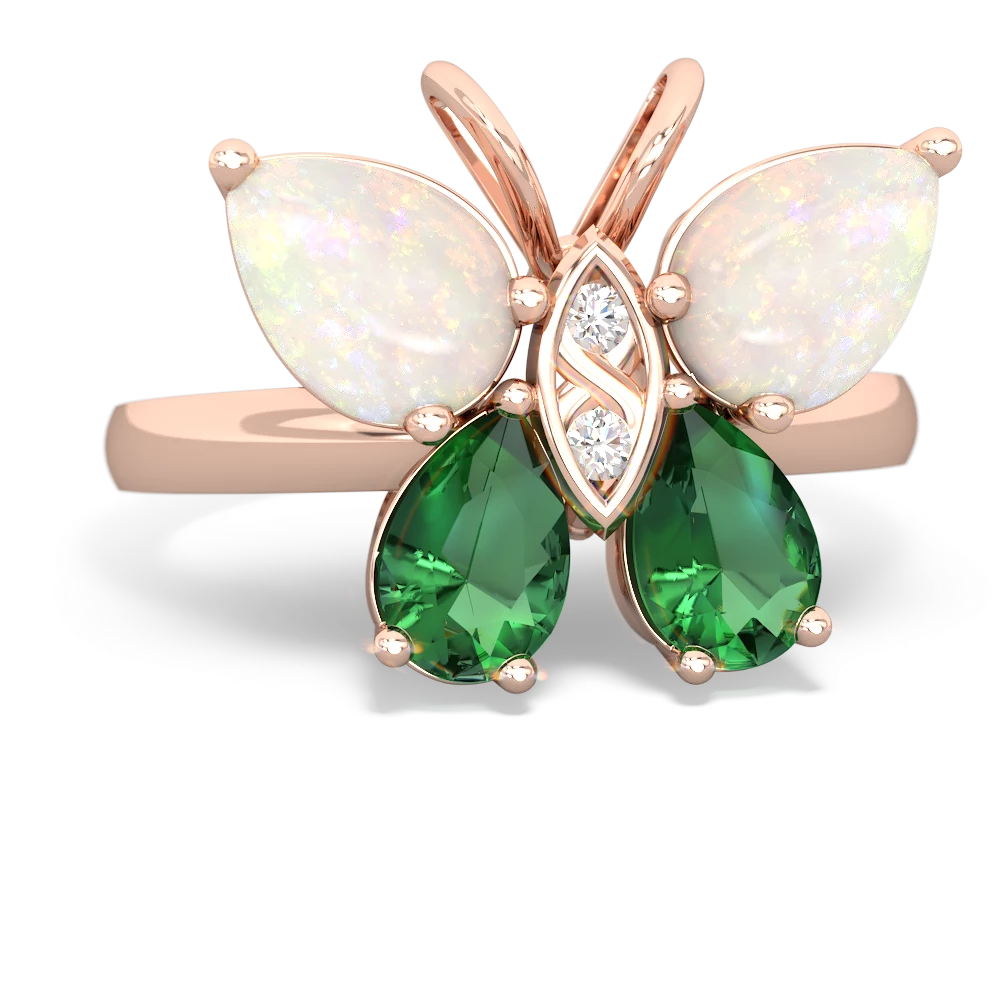 Opal Butterfly 14K Rose Gold ring R2215