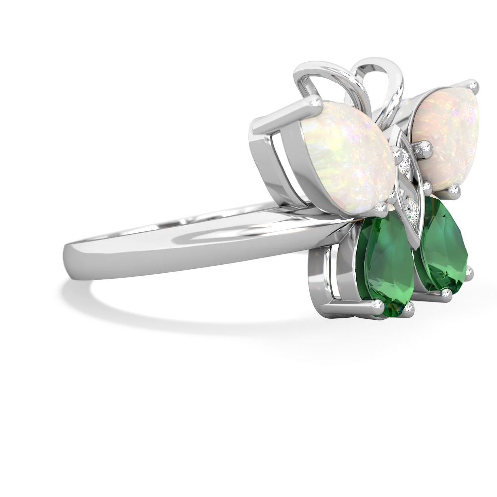 Opal Butterfly 14K White Gold ring R2215