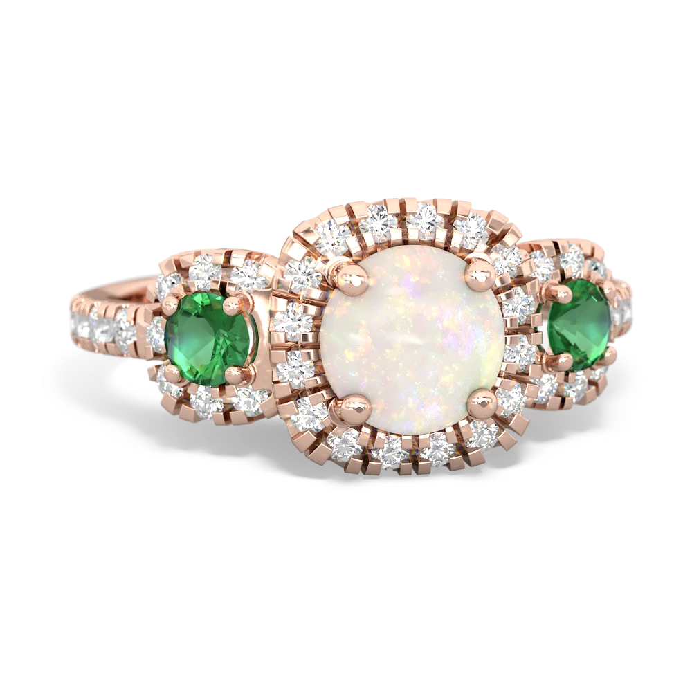 Opal Regal Halo 14K Rose Gold ring R5350