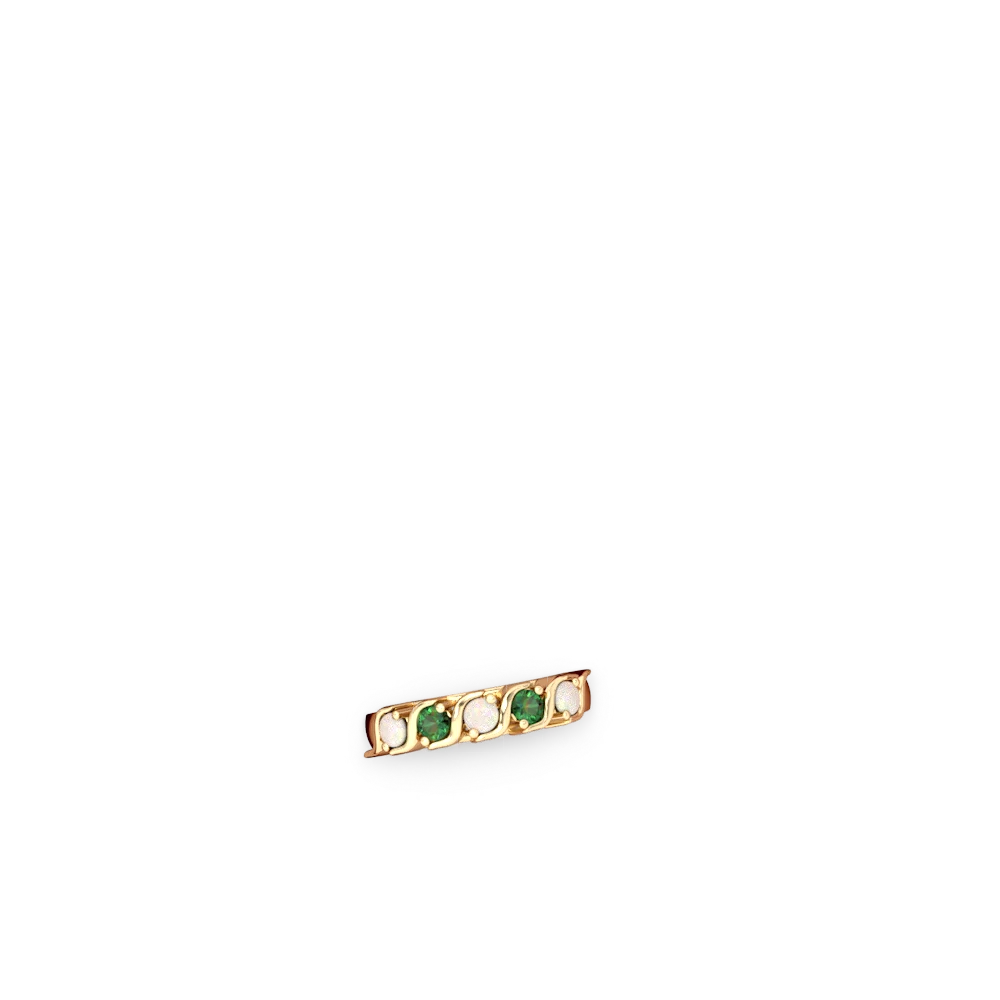 Opal Anniversary Band 14K Yellow Gold ring R2089