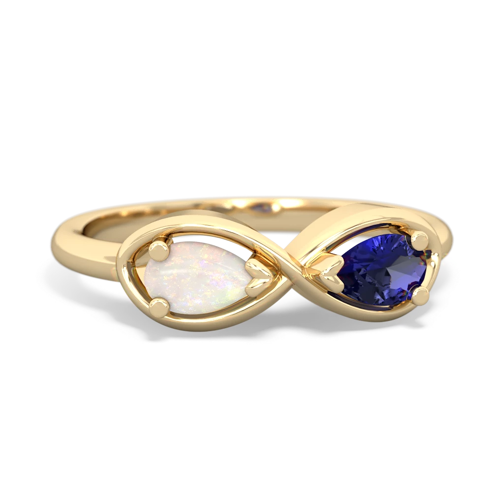 Opal Infinity 14K Yellow Gold ring R5050