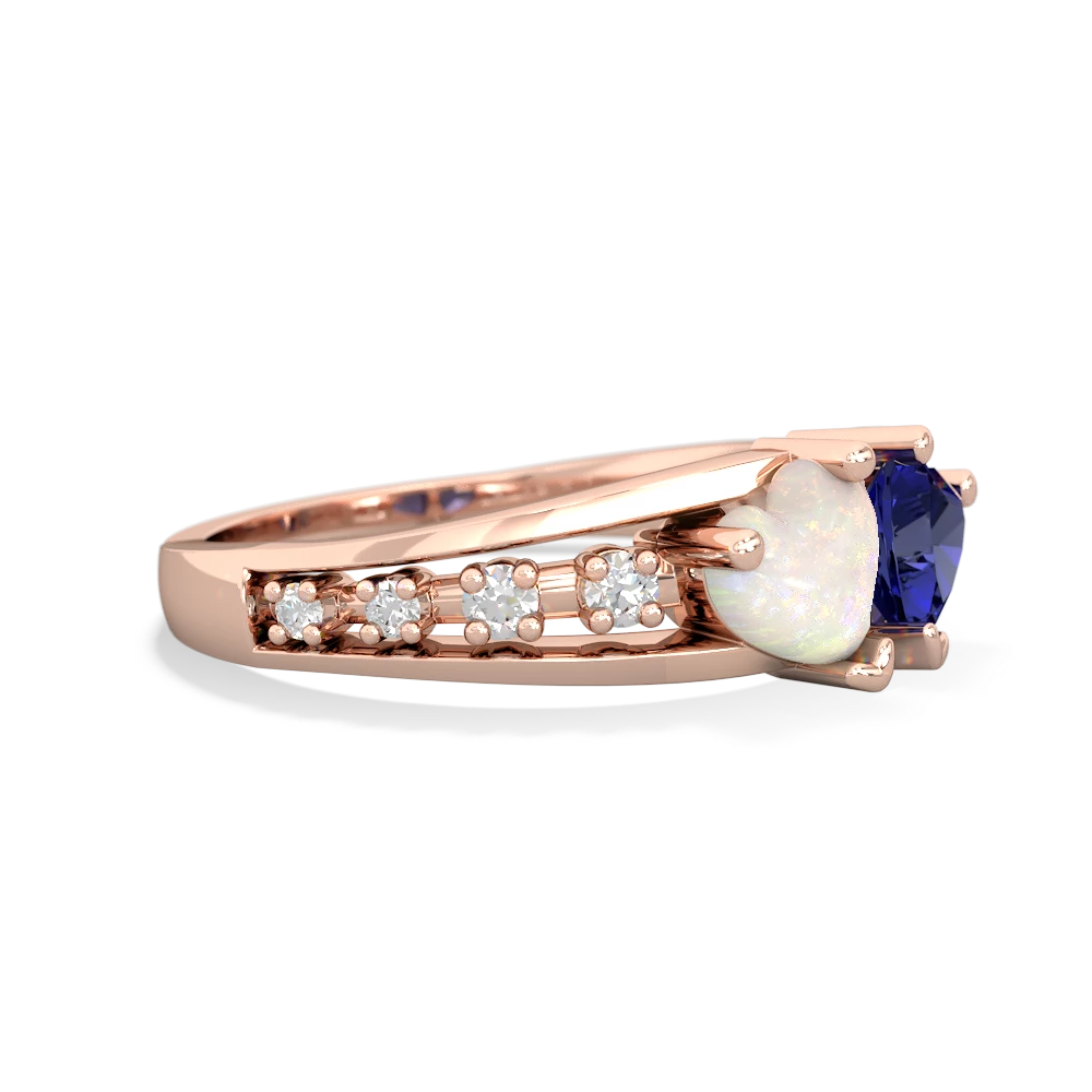 Opal Heart To Heart 14K Rose Gold ring R3342