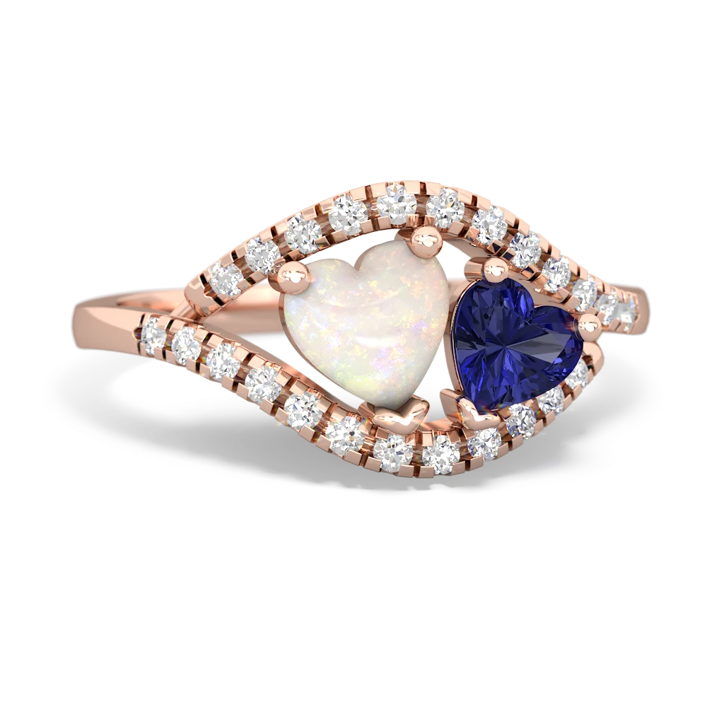 Opal Mother And Child 14K Rose Gold ring R3010