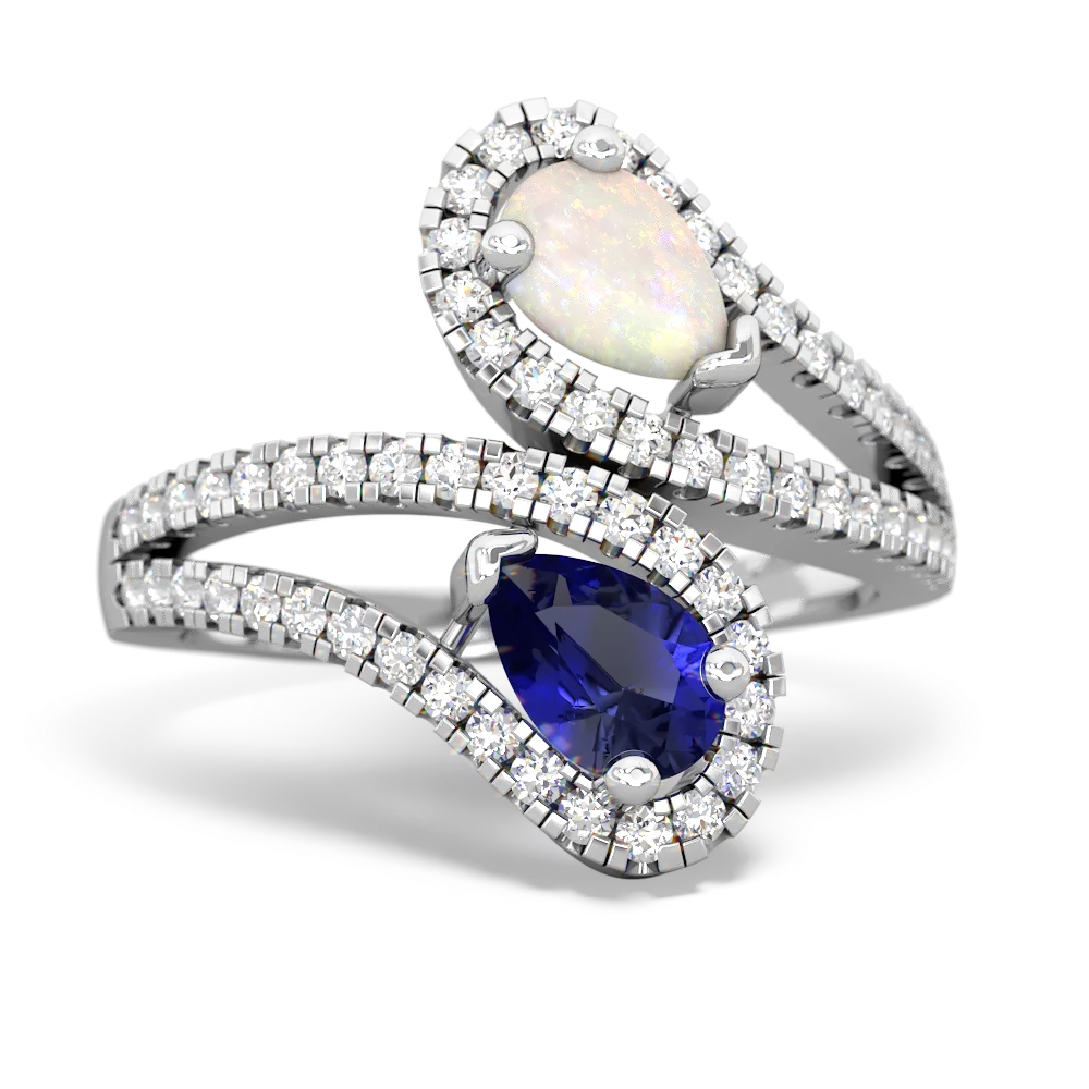 Opal Diamond Dazzler 14K White Gold ring R3000