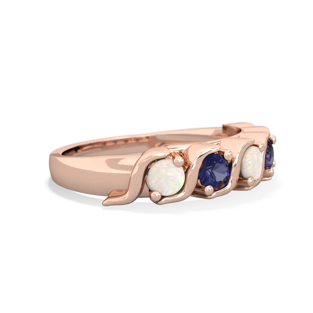 Opal Anniversary Band 14K Rose Gold ring R2089