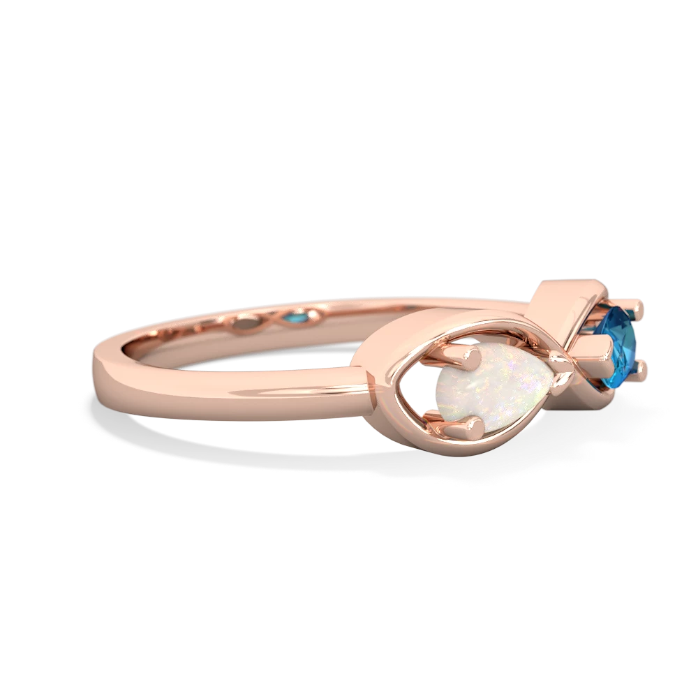 Opal Infinity 14K Rose Gold ring R5050