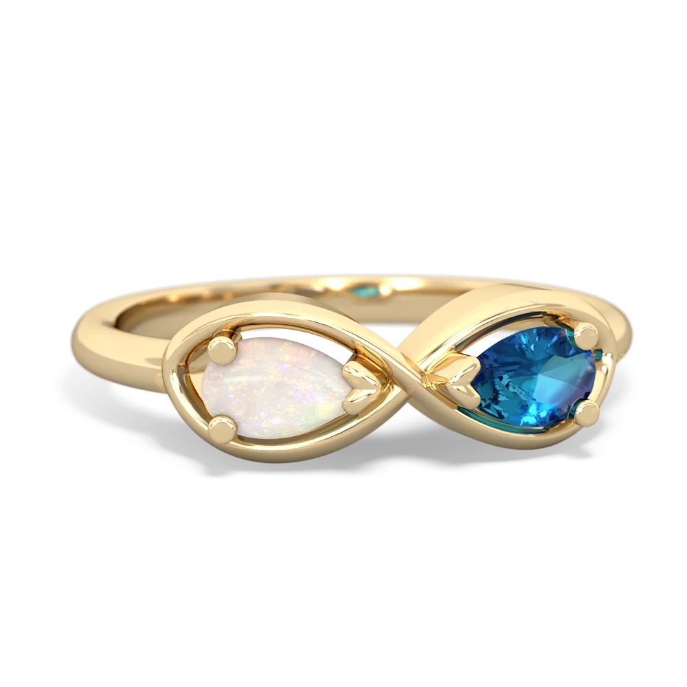 Opal Infinity 14K Yellow Gold ring R5050