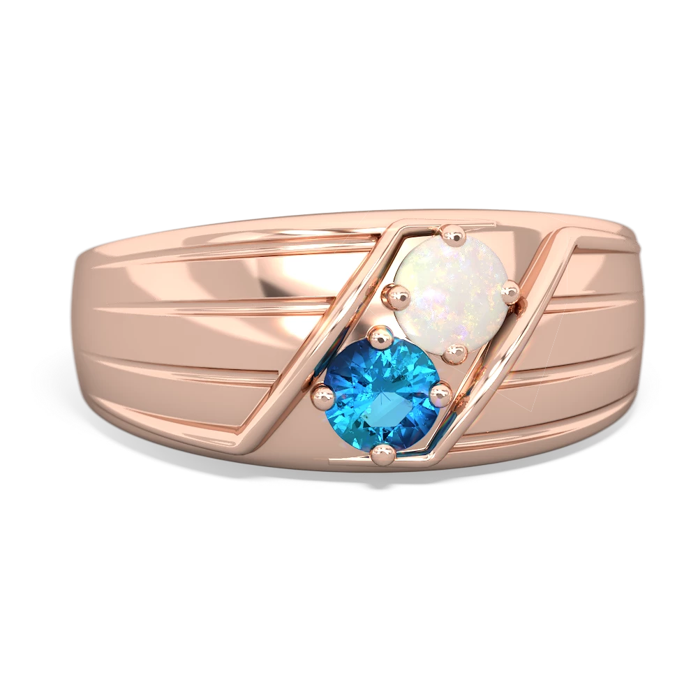 Opal Men's Streamline 14K Rose Gold ring R0460