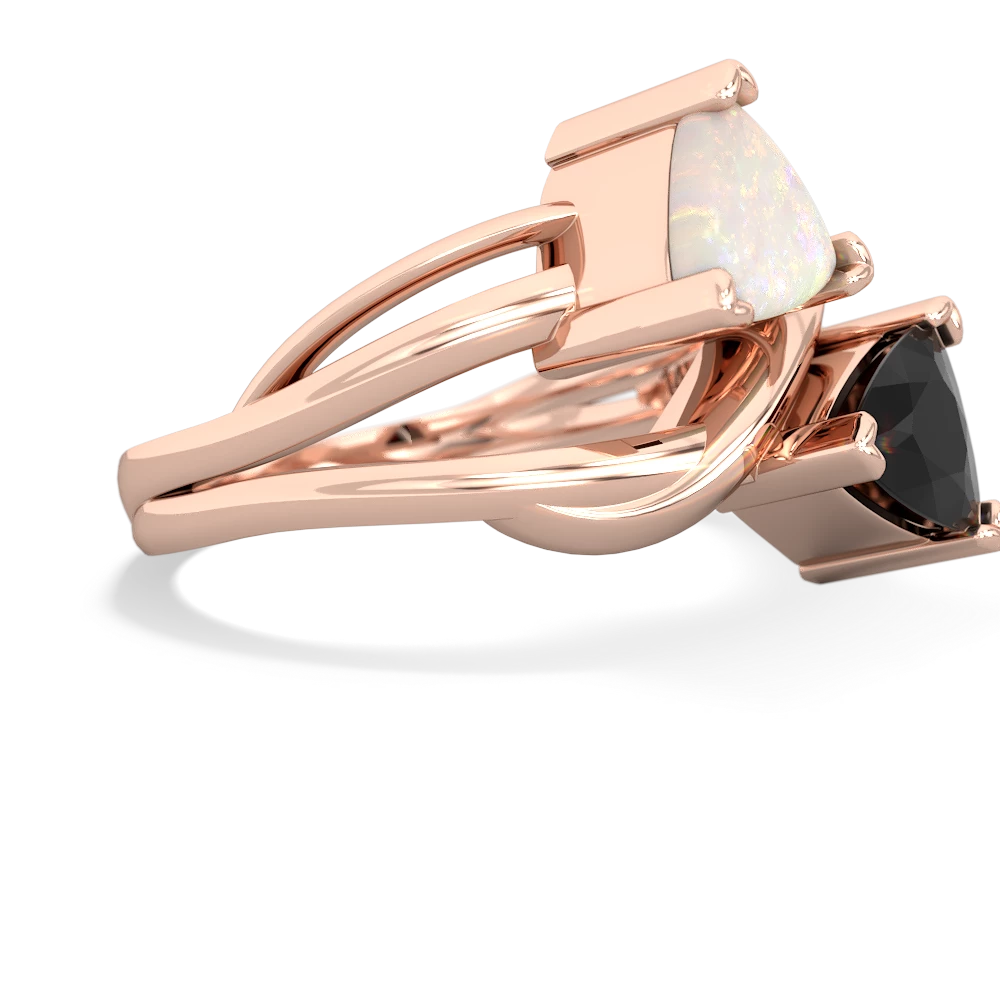 Opal Split Band Swirl 14K Rose Gold ring R2341