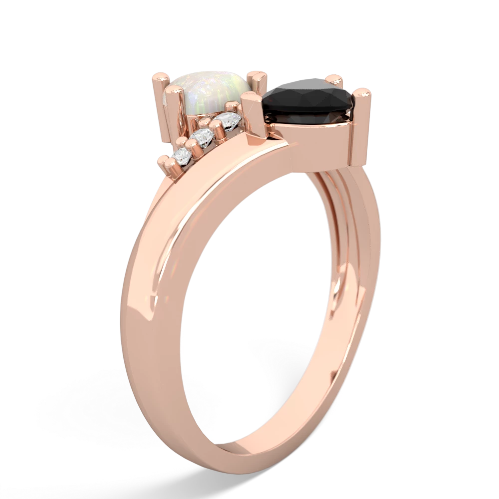 Opal Heart To Heart 14K Rose Gold ring R2064