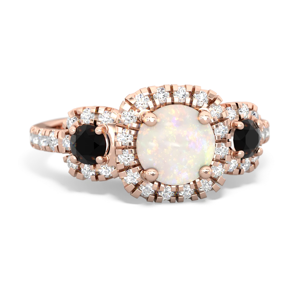 Opal Regal Halo 14K Rose Gold ring R5350