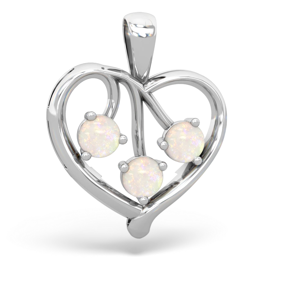 Amethyst Glowing Heart 14K White Gold pendant P2233