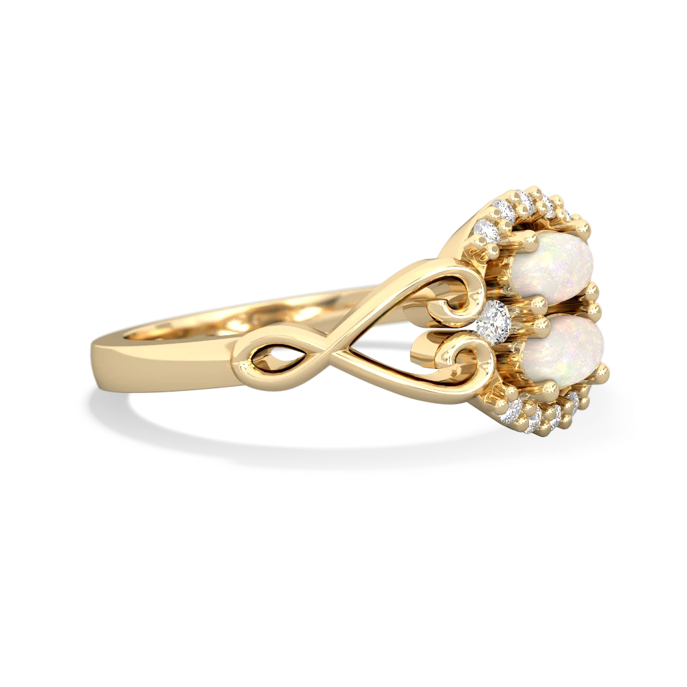 Opal Love Nest 14K Yellow Gold ring R5860