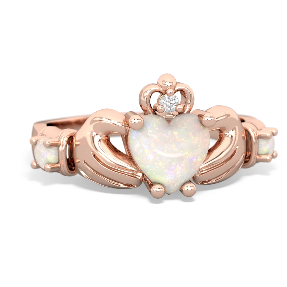 Pink Tourmaline Claddagh Keepsake 14K Rose Gold ring R5245