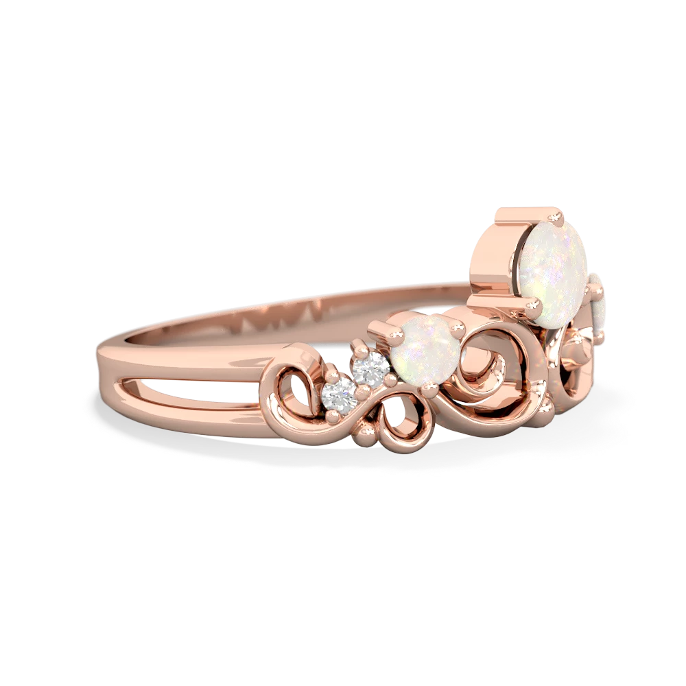 Onyx Crown Keepsake 14K Rose Gold ring R5740