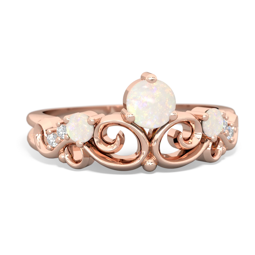 Lab Emerald Crown Keepsake 14K Rose Gold ring R5740