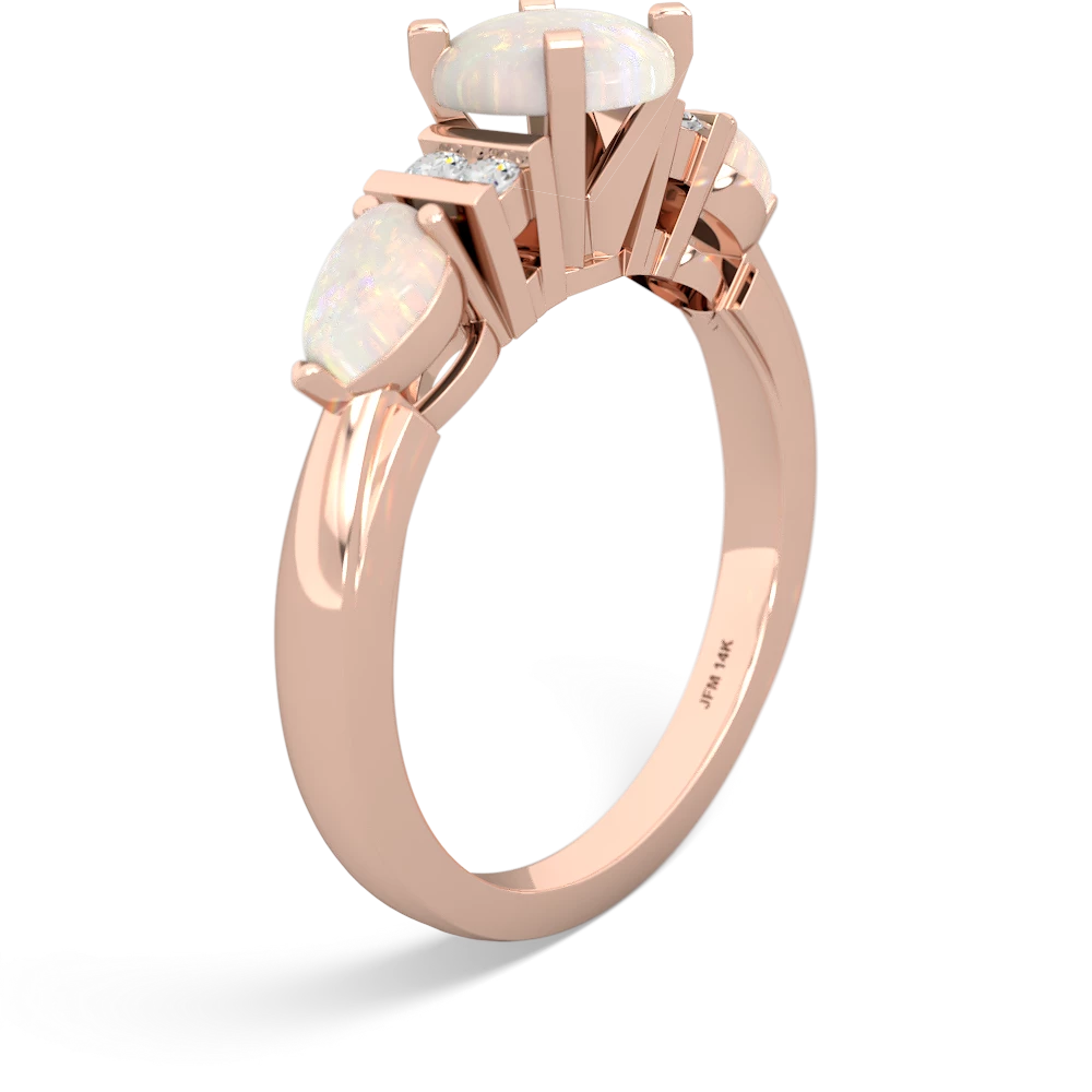 Onyx 6Mm Round Eternal Embrace Engagement 14K Rose Gold ring R2005