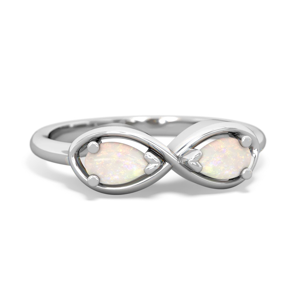 Opal Infinity 14K White Gold ring R5050