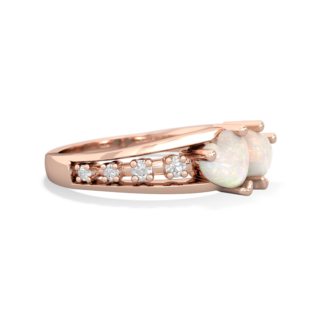 Opal Heart To Heart 14K Rose Gold ring R3342