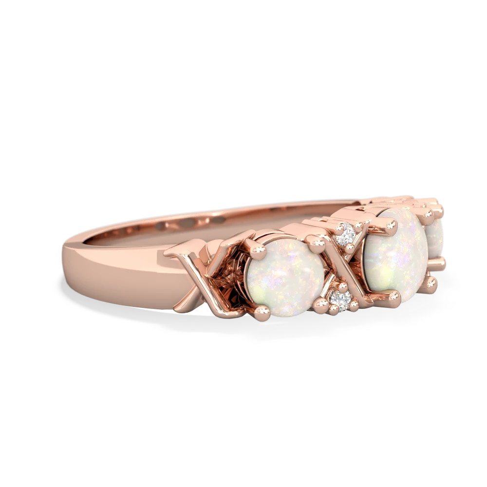 Smoky Quartz Hugs And Kisses 14K Rose Gold ring R5016