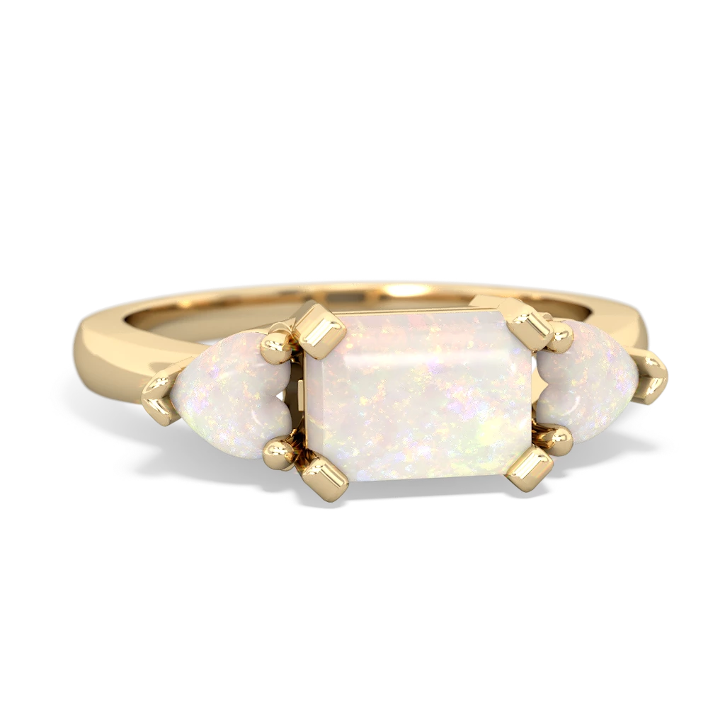 Pink Tourmaline Three Stone 14K Yellow Gold ring R5235