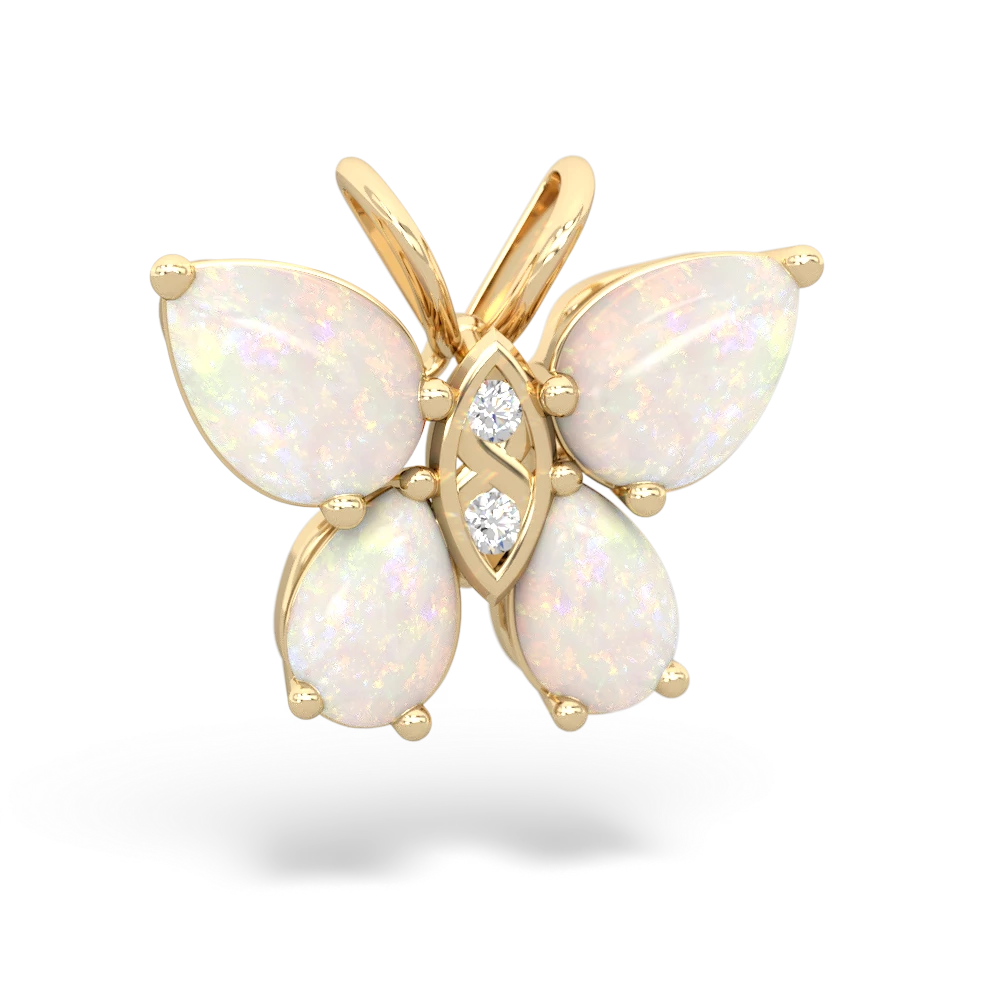 Opal Butterfly 14K Yellow Gold pendant P2215