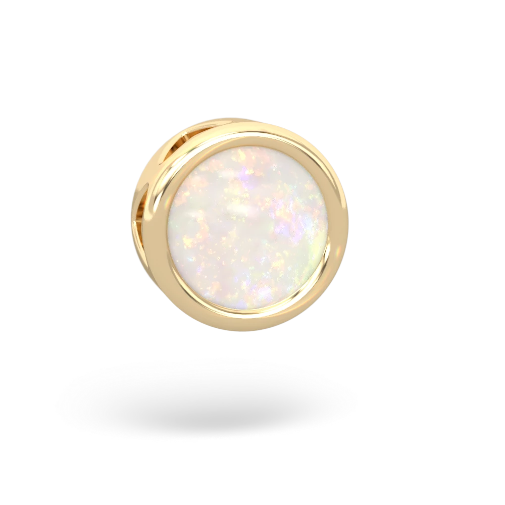 Opal 8Mm Slide 14K Yellow Gold pendant P3788