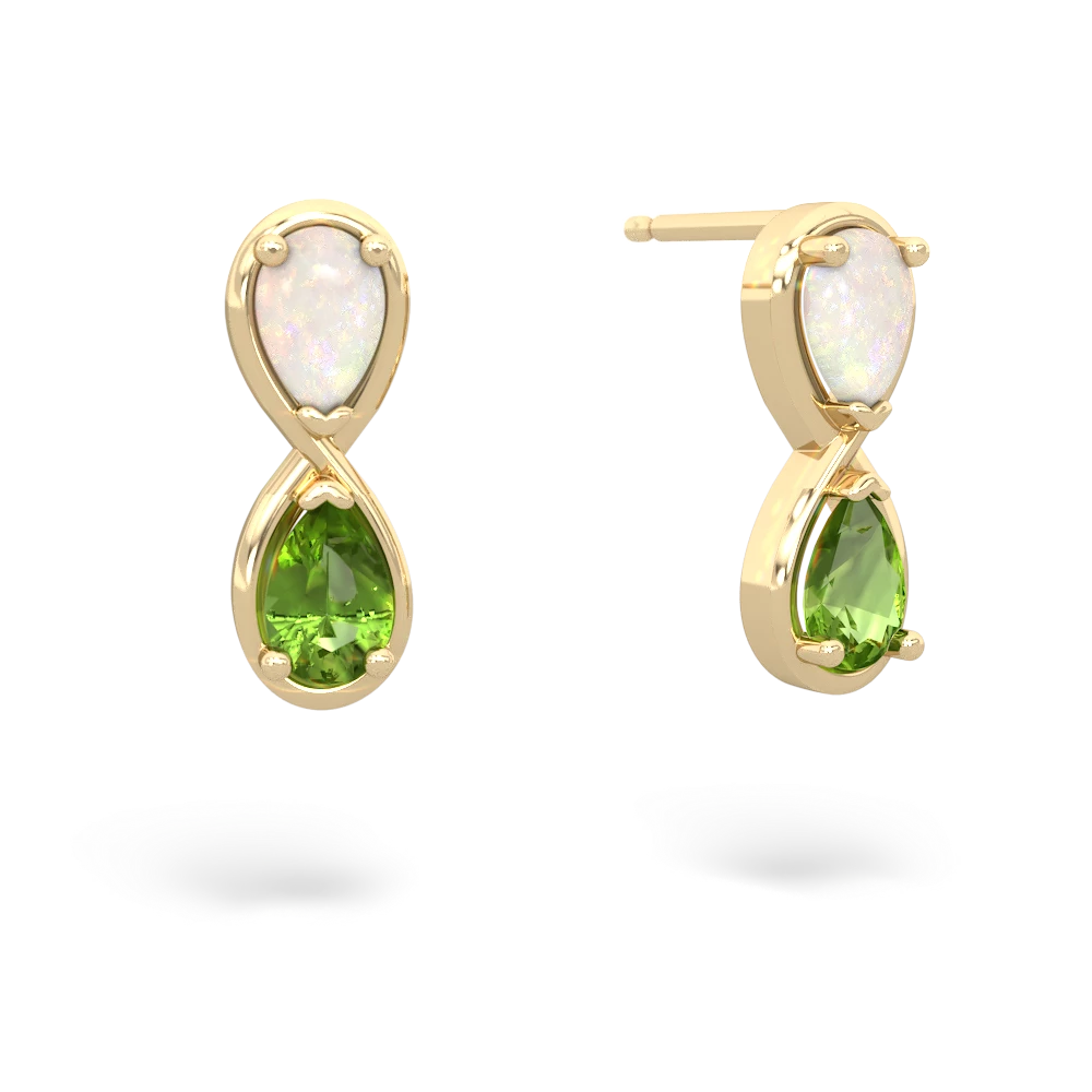 Opal and on sale peridot earrings