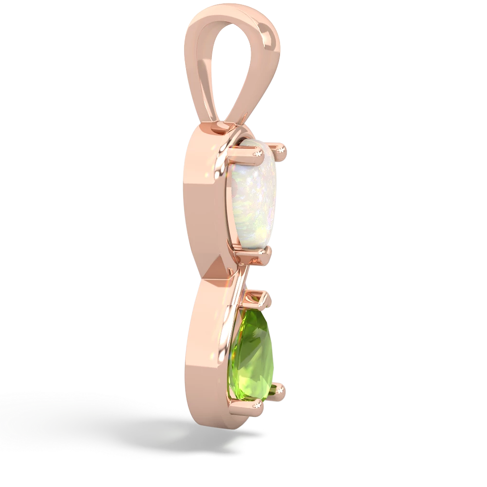 Opal Infinity 14K Rose Gold pendant P5050