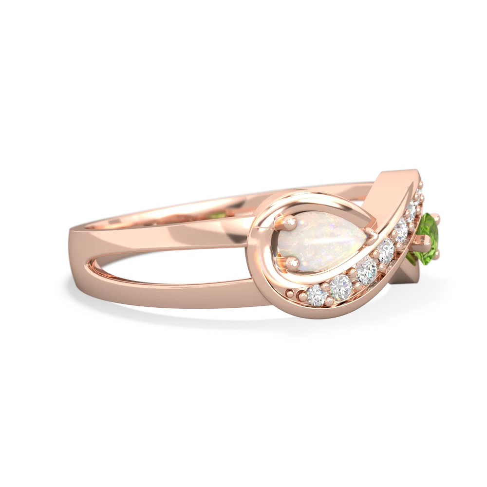 Opal Diamond Infinity 14K Rose Gold ring R5390