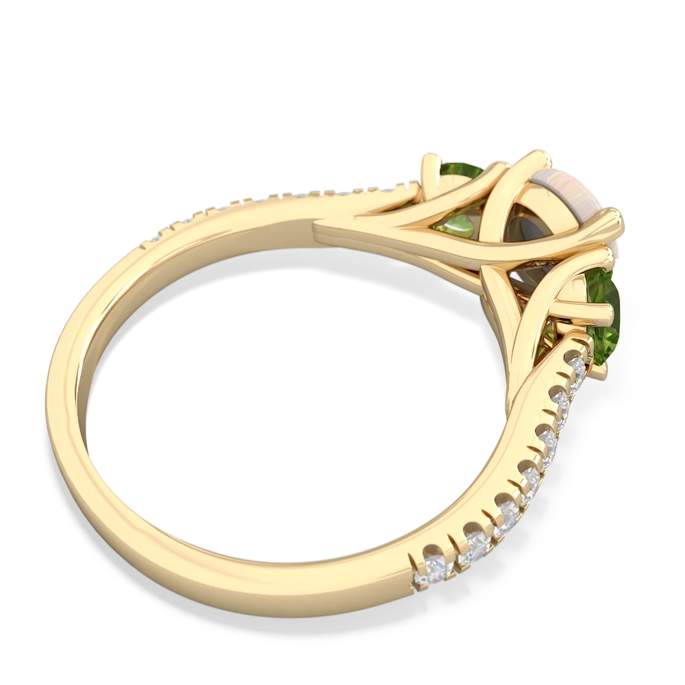 Opal Pave Trellis 14K Yellow Gold ring R5500