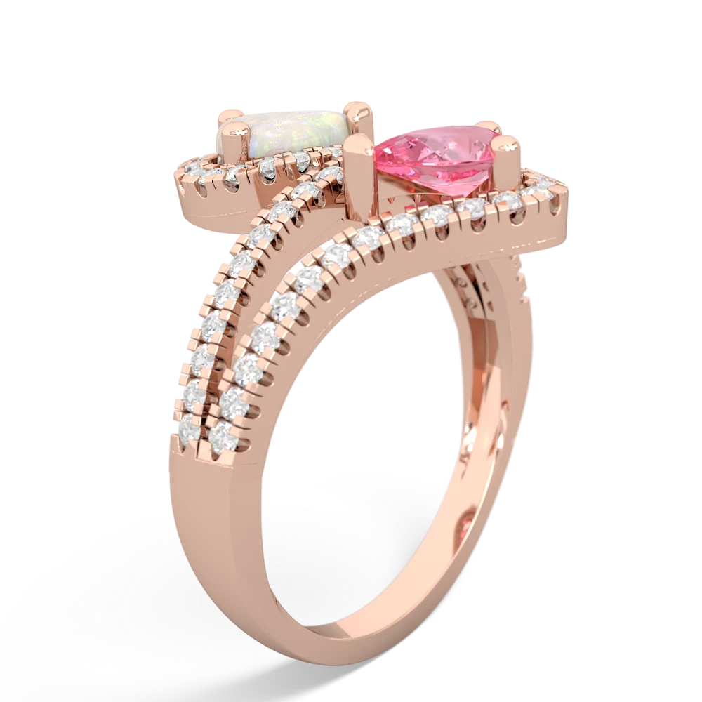 Opal Diamond Dazzler 14K Rose Gold ring R3000