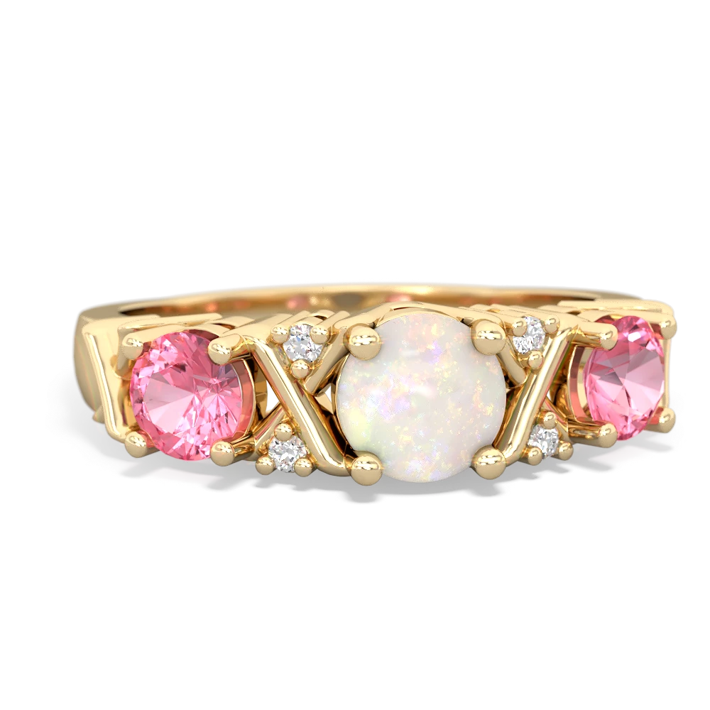 Opal Hugs And Kisses 14K Yellow Gold ring R5016