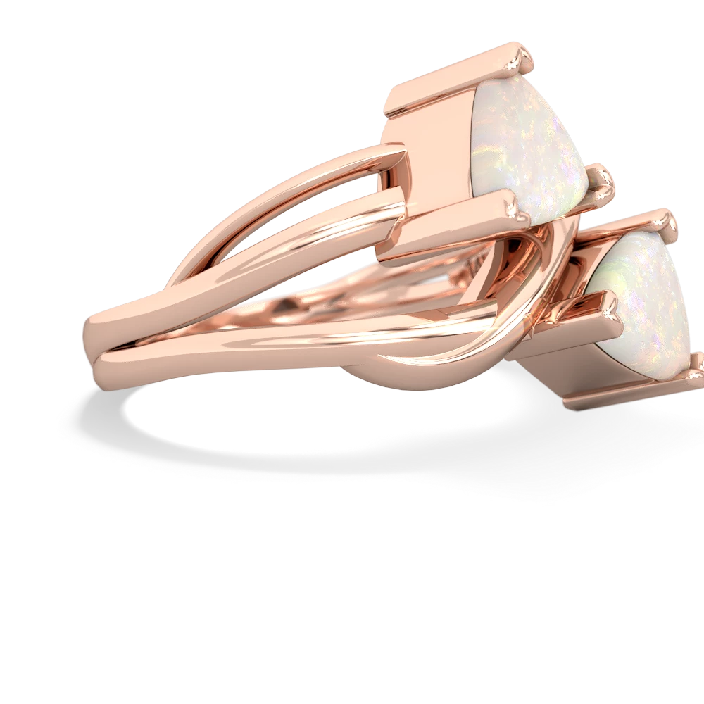 Opal Split Band Swirl 14K Rose Gold ring R2341