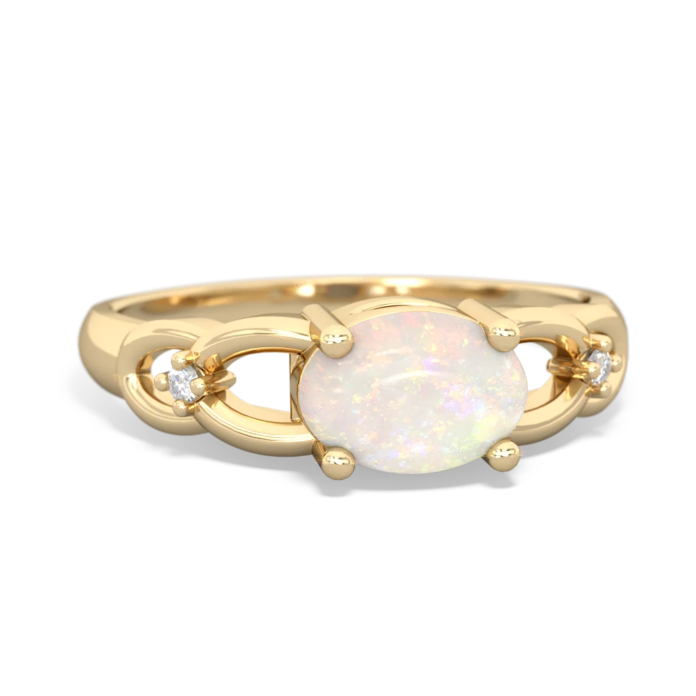 Opal Links 14K Yellow Gold ring R4032