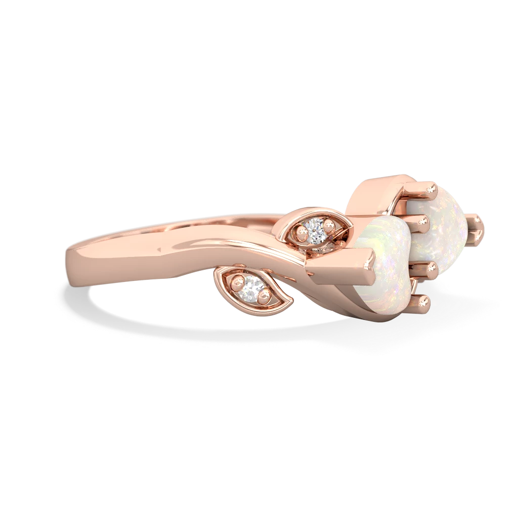 Opal Floral Elegance 14K Rose Gold ring R5790