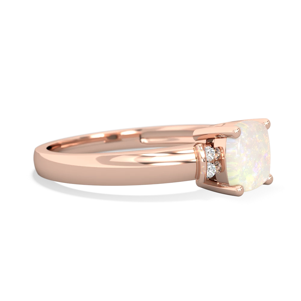 Opal Simply Elegant Cushion 14K Rose Gold ring R2489