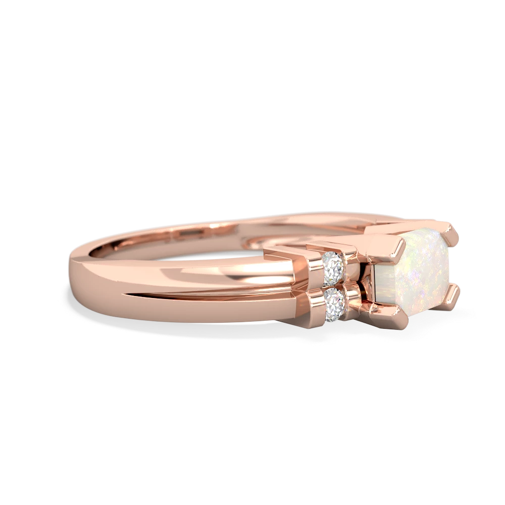 Opal Art Deco East-West 14K Rose Gold ring R2590