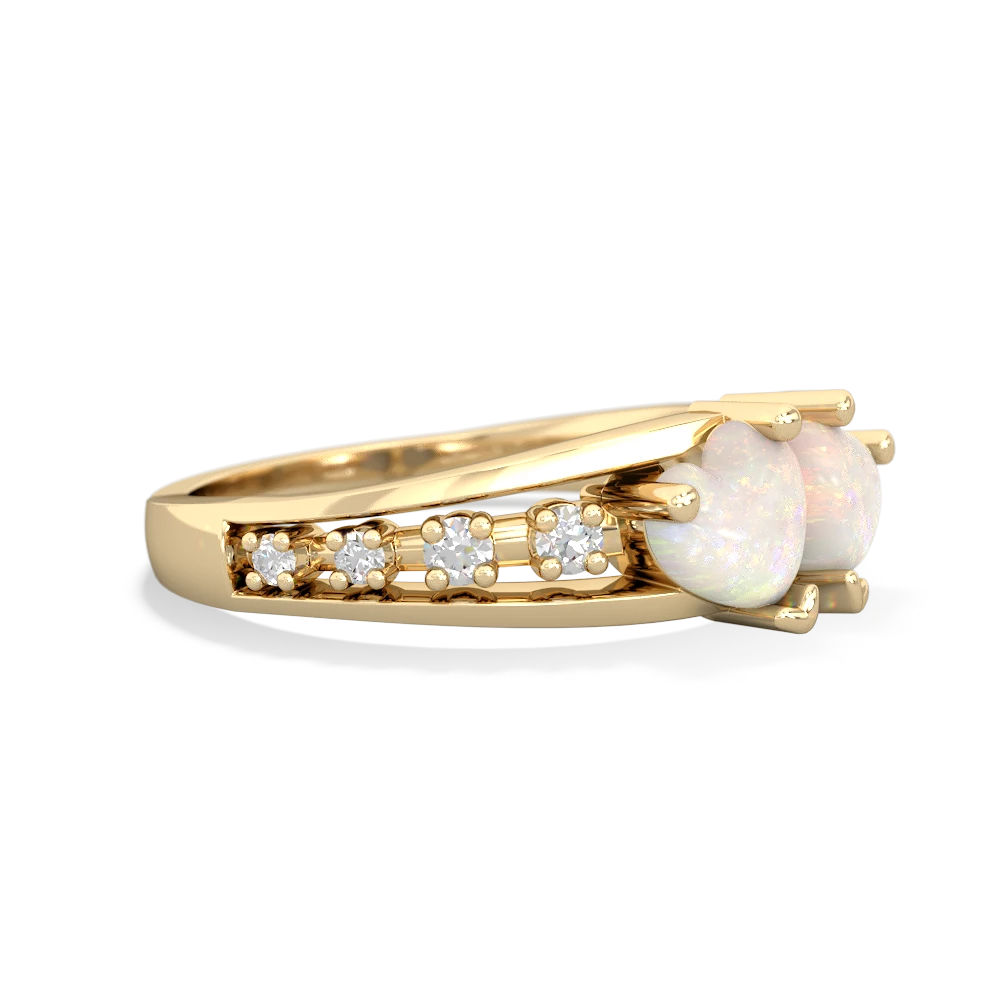 Opal Heart To Heart 14K Yellow Gold ring R3342