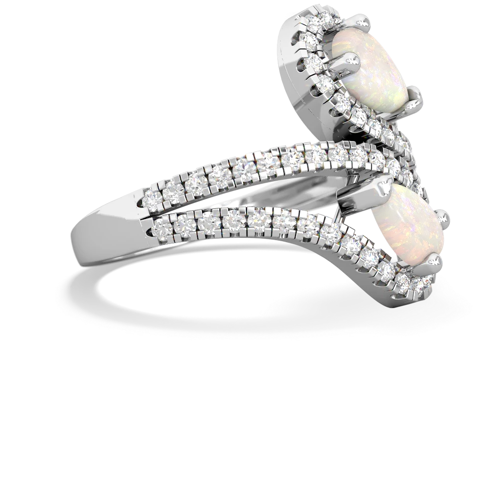 Opal Diamond Dazzler 14K White Gold ring R3000