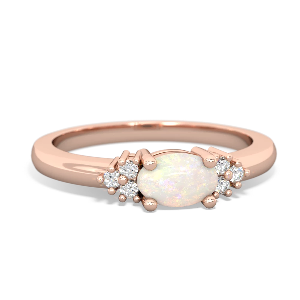 Opal Simply Elegant East-West 14K Rose Gold ring R2480