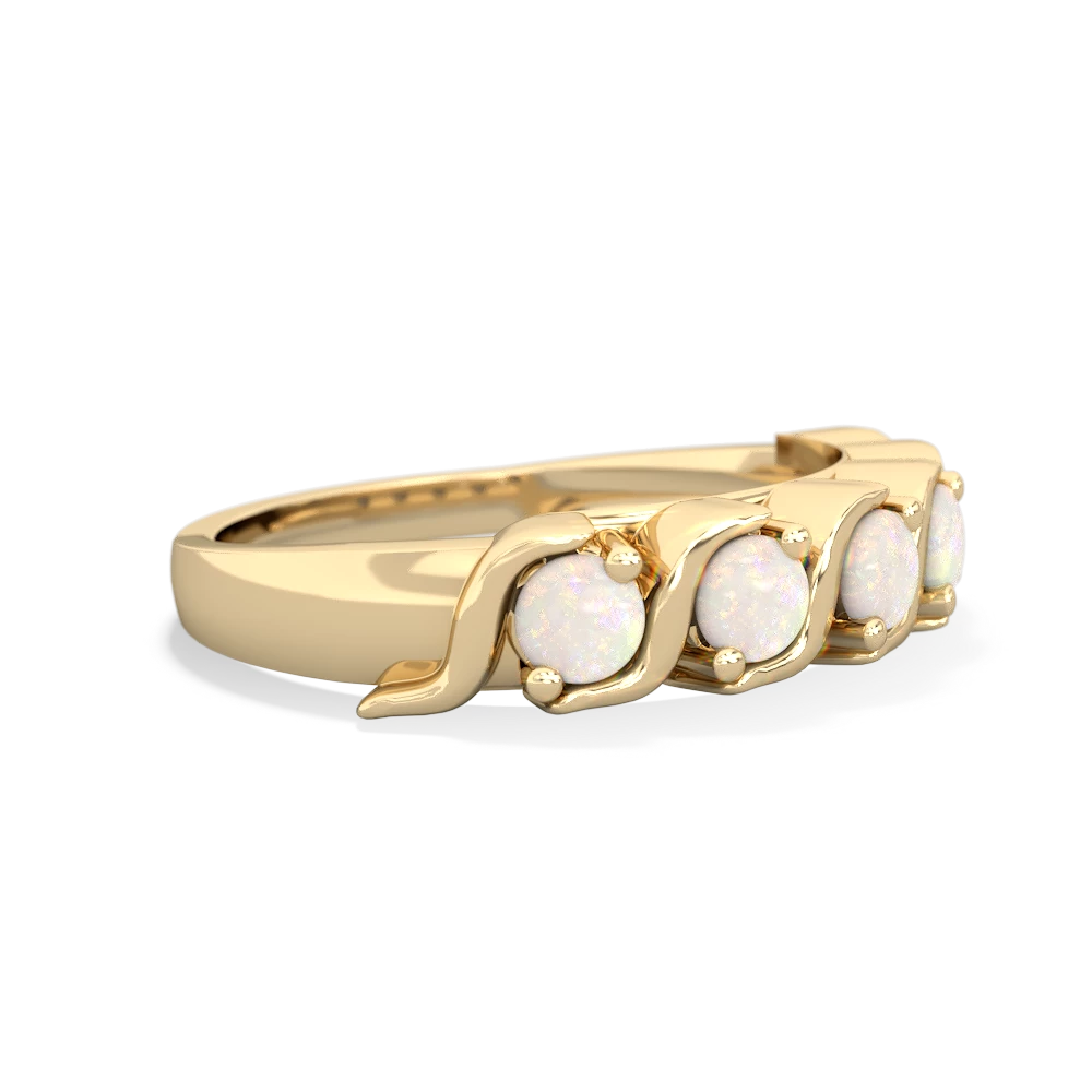 Opal Anniversary Band 14K Yellow Gold ring R2089