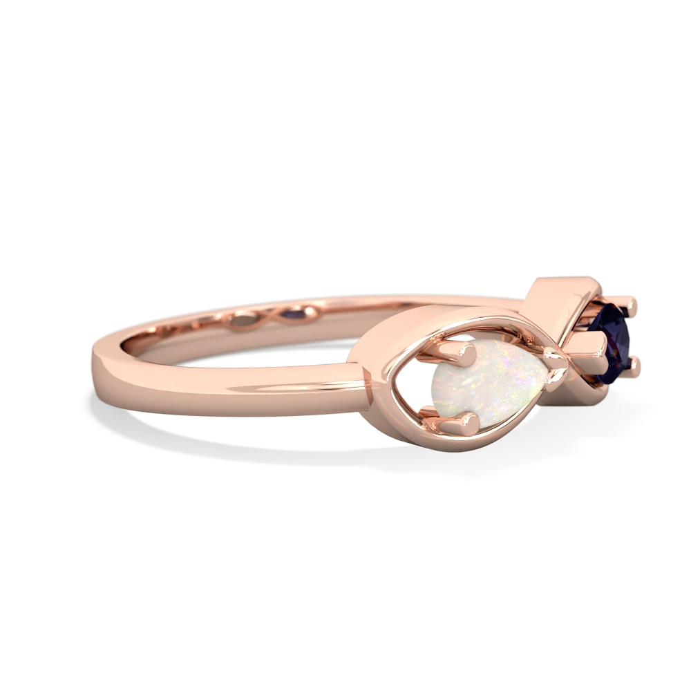 Opal Infinity 14K Rose Gold ring R5050